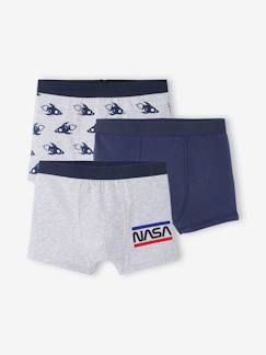 Junge-Unterwäsche-Slip, Boxer-3er-Pack Jungen Boxershorts NASA Oeko-Tex