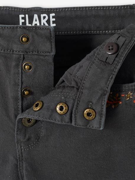 Mädchen Flared-Jeans mit Stickereien Denim black 