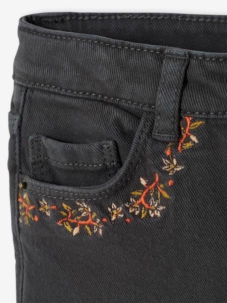 Mädchen Flared-Jeans mit Stickereien Denim black 