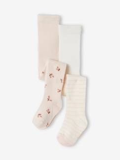 Baby-Socken, Strumpfhose-2er-Pack Baby Strumpfhosen, Streifen/Blumen