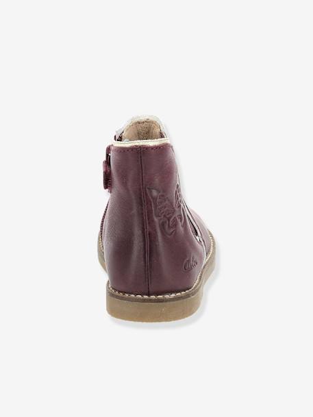 Boots en cuir fille Sarmille ASTER® bordeaux+marron+noir 