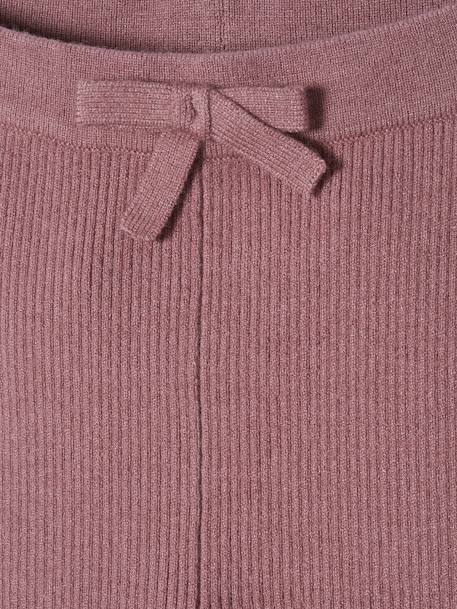 Legging en tricot fille rose foncé 