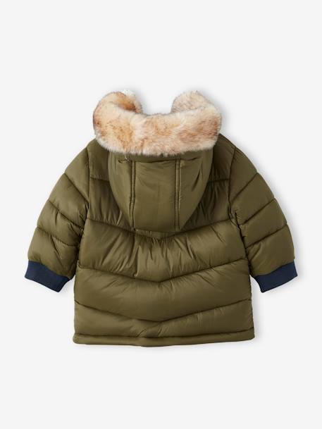 Parka réversible bébé avec capuche encre 