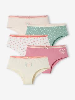 Fille-Sous-vêtement-Lot de 5 shorties coeurs fille