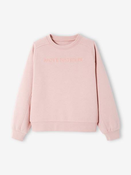 Ensemble sweat et jogging 'Move together' en molleton fille rose 