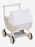 Puppen-Kinderwagen aus Holz FSC® weiss 