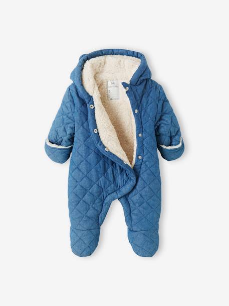 Baby Overall aus Chambray, Wattierung Recycling-Polyester denim stone 