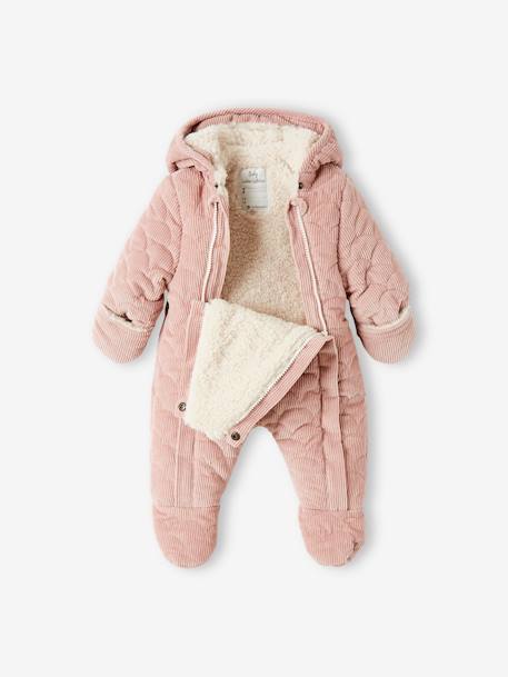 Baby Samt-Overall, Wattierung Recycling-Polyester zartrosa 