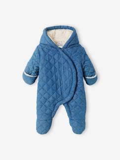 Baby-Mantel, Overall, Ausfahrsack-Overall-Baby Overall aus Chambray, Wattierung Recycling-Polyester