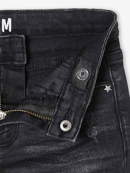 Jean slim MorphologiK 'waterless' fille tour de hanches fin bleu foncé+denim black+stone 