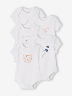 Baby-5er-Pack Neugeborenen-Bodys, Schlupfform, Kurzarm