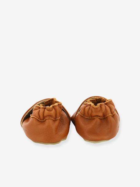 Chaussons cuir souple bébé Mywood ROBEEZ© marron 