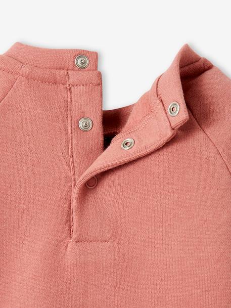 Baby Sweatshirt, personalisierbar rosenholz+rot 