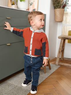 Strickkleidung-Baby-Pullover, Strickjacke, Sweatshirt-Strickjacke-Jungen Baby Cardigan mit Kapuze, Rippenstrick