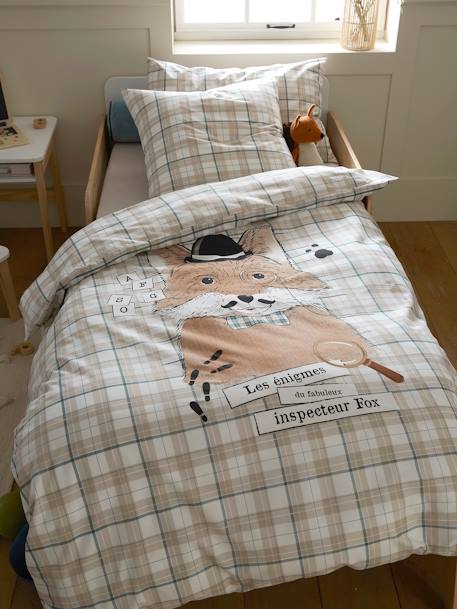 Kinder Bettwäsche-Set 'Mr. Fox“ beige 