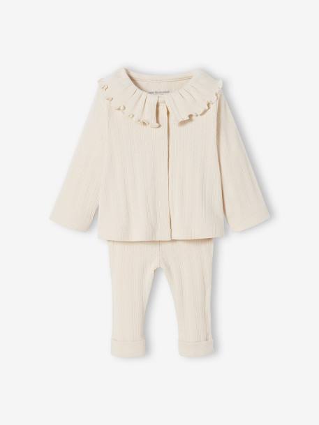 Baby-Set: Jäckchen & Hose sandfarben 