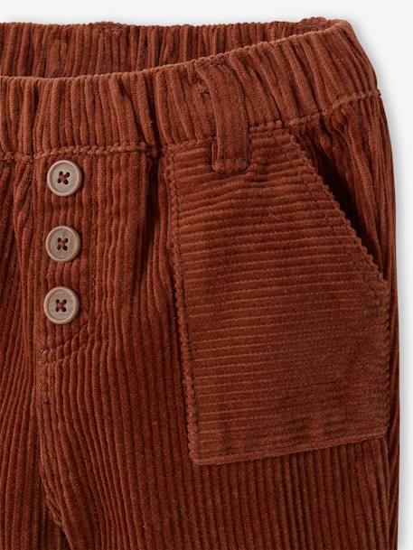 Pantalon bébé velours côtelé anthracite+marron 