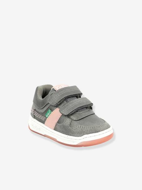 Kinder Klett-Sneakers „Kalido“ KICKERS® beige+grau 