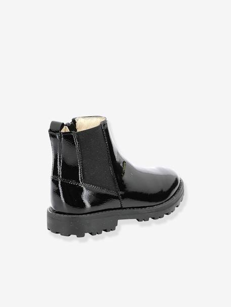 Boots cuir fille Groofit KICKERS® gris+noir 