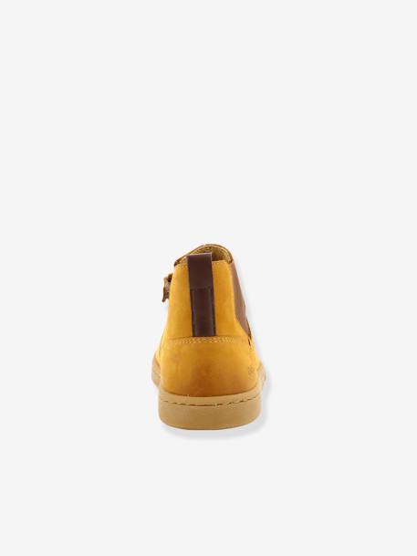 Boots cuir enfant Tackbo KICKERS® caramel+marine 