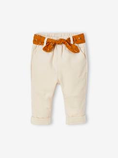 Bébé-Pantalon en velours bébé avec ceinture en tissu