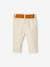 Pantalon en velours bébé avec ceinture en tissu beige clair 