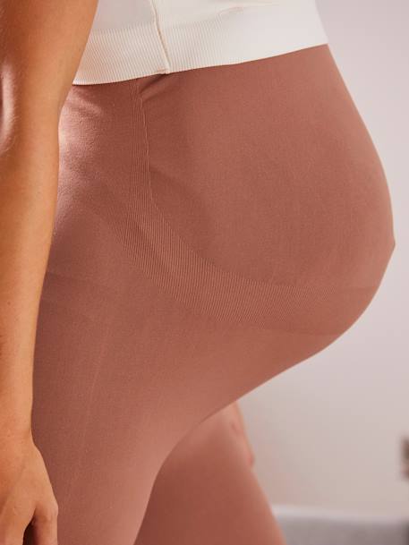 Legging de grossesse sans couture Marron+noir 