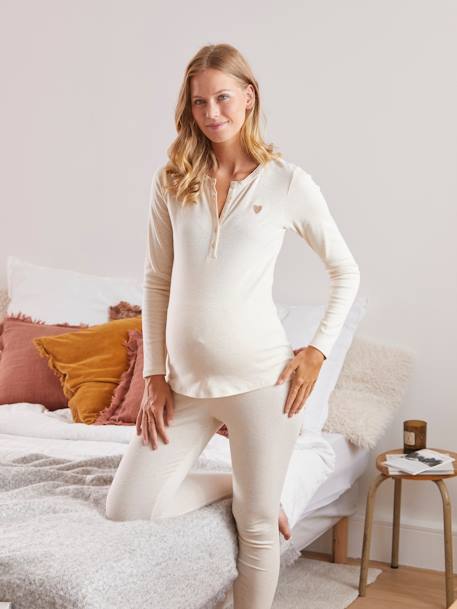 Schlafanzug, Schwangerschaft & Stillzeit weiß 