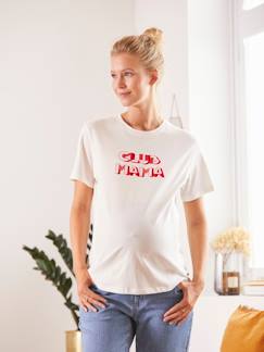 Umstandsmode-T-Shirt, Top-T-Shirt mit Messageprint für Schwangerschaft & Stillzeit