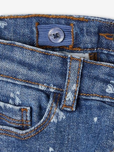 Jean droit fille détails usés double stone+gris 