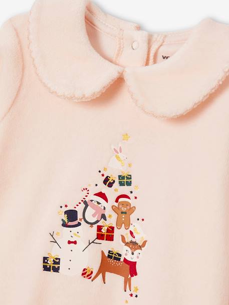 Mädchen Baby Weihnachts-Geschenkbox Strampler & Mütze hellrosa 