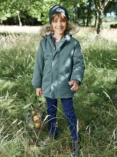 Junge-Jungen Jacke mit Kapuze, Wattierung Recycling-Polyester