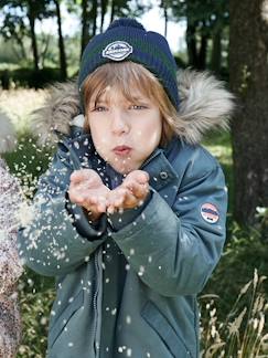 Junge-Mantel, Jacke-Jungen Jacke mit Kapuze, Wattierung Recycling-Polyester