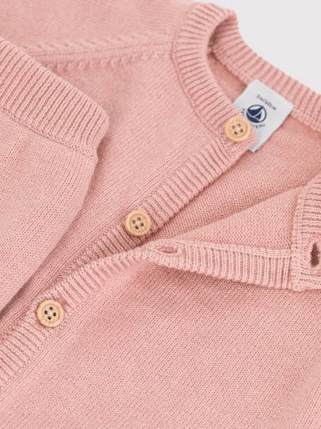 Baby-Set: Strickjacke & Hose PETIT BATEAU, Wolle/Baumwolle rosa 