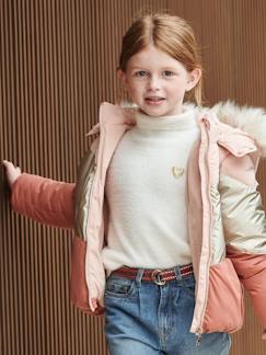 Hiver-Fille-Pull, gilet, sweat-Pull-Pull col roulé en maille douillette fille
