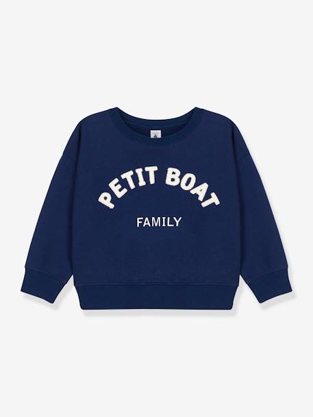 Kinder Sweatshirt PETIT BATEAU, Bio-Baumwolle blau 