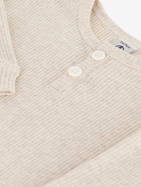 Baby Shirt PETIT BATEAU, Bio-Baumwolle beige meliert 