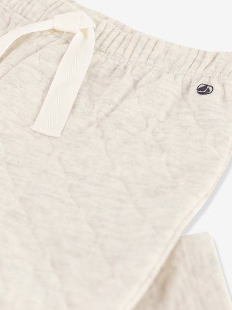 Pantalon bébé en tubique matelassé - PETIT BATEAU beige chiné 