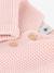 Cardigan bébé tricot point mousse en coton bio PETIT BATEAU rose 