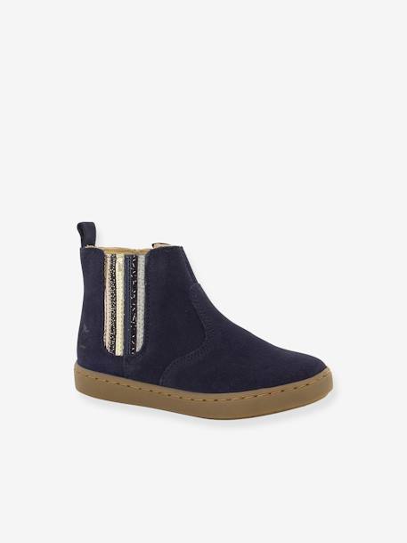 Boots enfant Play New Shine Velours SHOO POM® caramel+marine 