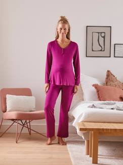 Vêtements de grossesse-Ensemble 2 pièces pyjama grossesse et allaitement
