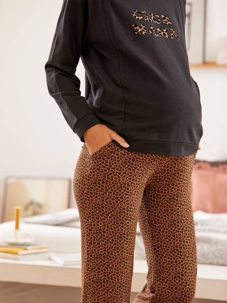 Pantalon large imprimé léopard de grossesse Leopard 