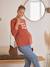 Shirt mit Messageprint für Schwangerschaft & Stillzeit  Oeko-Tex braun 