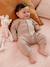 Combinaison en côtes bébé manches longues anthracite+beige chiné+gris chiné 