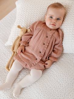 -Robe en gaze de coton bébé et sa culotte assortie