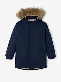 Garçon-Manteau, veste-Manteau, parka-Parka à capuche doublée sherpa garçon