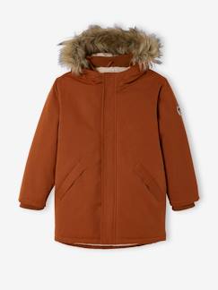 Garçon-Manteau, veste-Parka à capuche doublée sherpa garçon