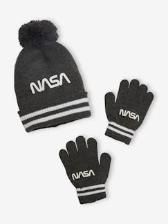 Vêtements en lot-Garçon-Accessoires-Bonnet, écharpe, gants-Ensemble garçon NASA® bonnet + gants