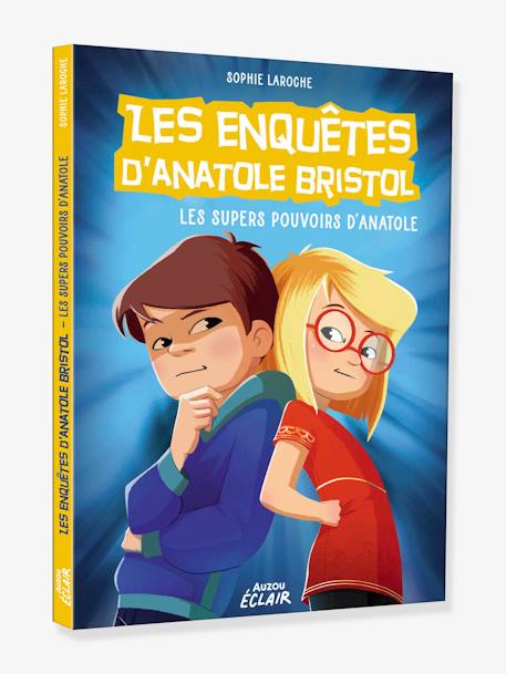 Französisches Kinderbuch „Les enquêtes d'Anatole Bristol - Les supers pouvoirs d'Anatole“ Band 7 AUZOU blau 