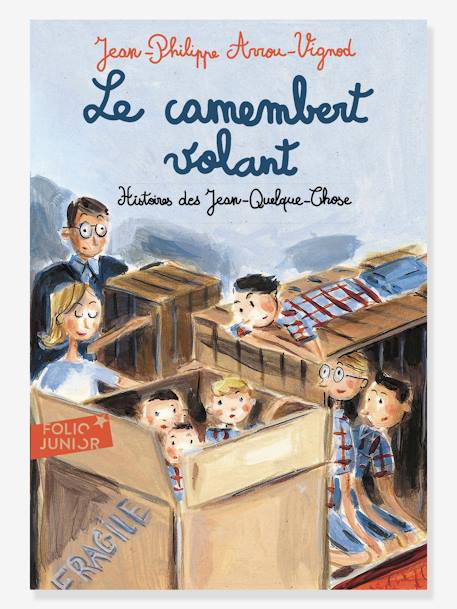 Französisches Kinderbuch „Le camembert volant - Histoires des Jean-Quelque-Chose“ Band 2 GALLIMARD JEUNESSE blau 